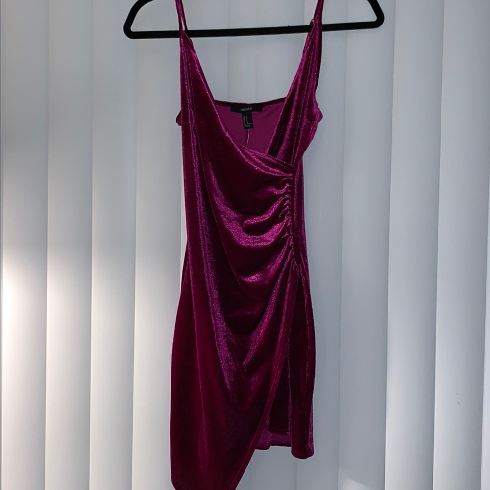 Velvet wine colored dress. Never worn